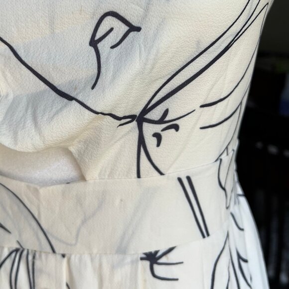 Ecowise White Floral Line Art Cutout Sundress – Size S - Picture 7 of 9